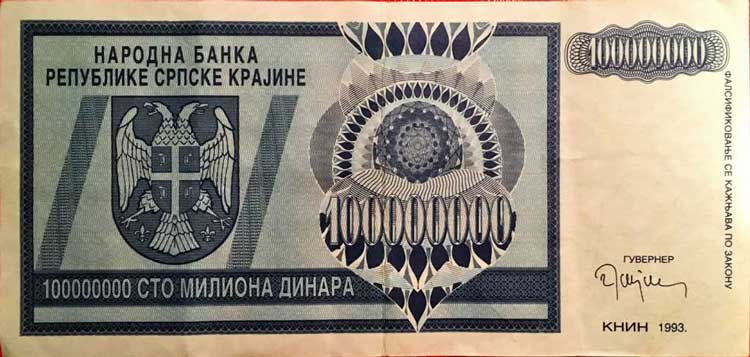 100 millioner krajina dinar